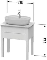 DURAVIT Luv Waschtischunterbau bodenstehend 638 mm weiß seidenmatt mit 1 Auszug