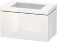 Duravit L-Cube Waschtischset 800 mm mit Vero Air, c-bonded, 1 Auszug, Weiß Hochglanz