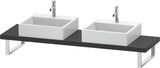 DURAVIT L-Cube Konsole Compact 2 Aussparungen, 480 mm tief, weiß matt – variable Breite