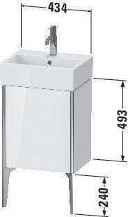 Duravit Waschtischunterbau XVIU 493x434x334 mm Pro sw ma TA li ta s-matt