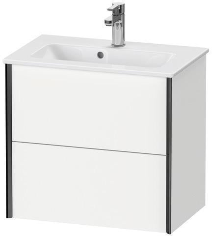 DURAVIT Waschtischunterbau XVIU 610x560x390mm 2 Schubkästen mit Nussbaum-Einrichtung, s-matt