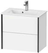 DURAVIT Waschtischunterbau XVIU 610x560x390mm 2 Schubkästen mit Nussbaum-Einrichtung, s-matt