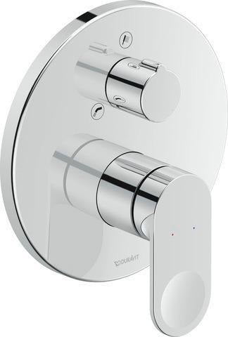 Duravit B.3 Wannenmischer Unterputz mit Umstellventil und SK – Chrom, Einhebel, 2 Verbraucher