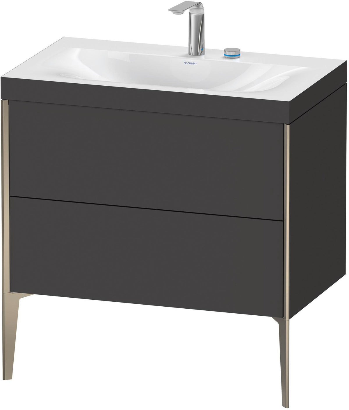 DURAVIT XViu c-bonded Waschtischset 800 mm bodenstehend mit 2 Auszügen und Tip-on Technik