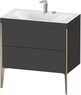 DURAVIT XViu c-bonded Waschtischset 800 mm bodenstehend mit 2 Auszügen und Tip-on Technik