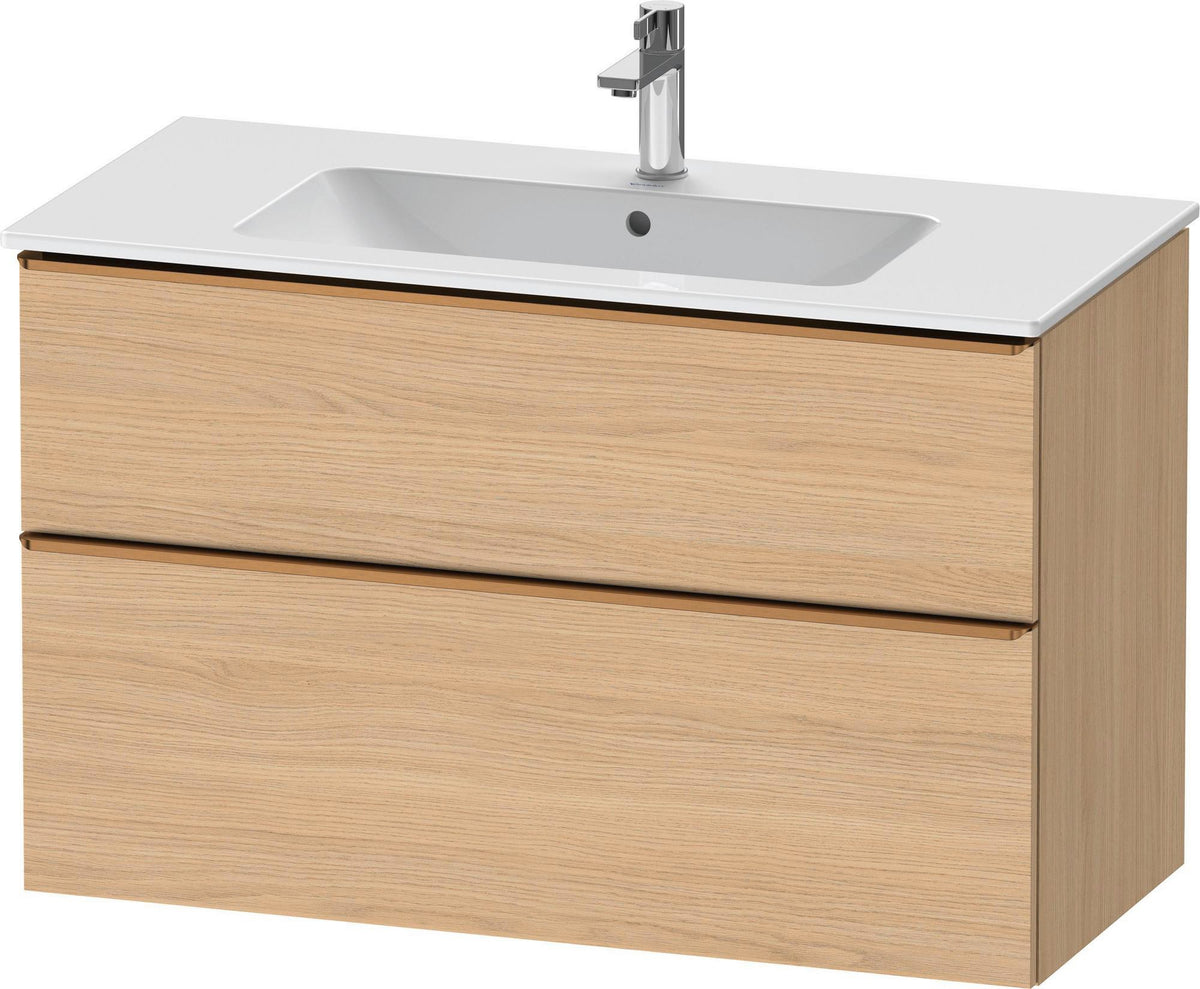 DURAVIT D-Neo Waschtischunterbau 1010 mm Eiche Schwarz mit Bronze Griff