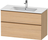 DURAVIT D-Neo Waschtischunterbau 1010 mm Eiche Schwarz mit Bronze Griff