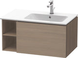 Duravit L-Cube Waschtischunterbau 820 mm, 1 Auszug, Becken rechts, Amerikanisch Nussbaum