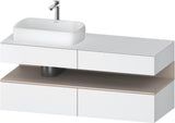 DURAVIT Qatego Studio F. A. Porsche Konsolenwaschtischunterbau 1400 mm Weiß Matt mit LED-Nischenbeleuchtung