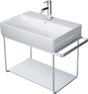 Duravit DuraSquare Metallkonsole 381x665x400 mm Chrom – Wandhängend für Waschtisch 235660, inkl. Befestigung