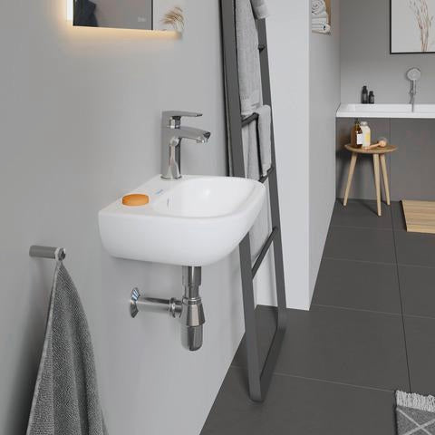 Duravit D-Code Handwaschbecken 360 mm mit Überlauf, 1 Hahnloch rechts, wandhängend, weiß