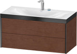 DURAVIT XViu c-bonded Waschtischunterset 1000 mm, 2 Schubkästen, Nussbaum Dunkel, Wandhängend