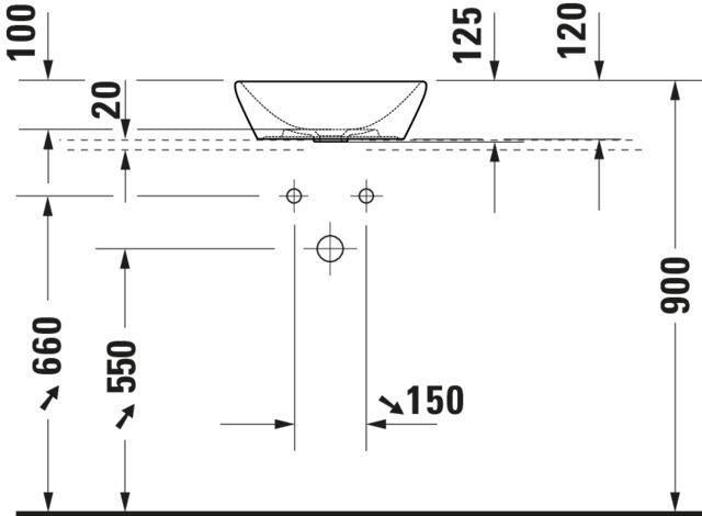 DURAVIT D-Neo Aufsatzbecken 400mm rund weiß ohne Überlauf mit WonderGliss