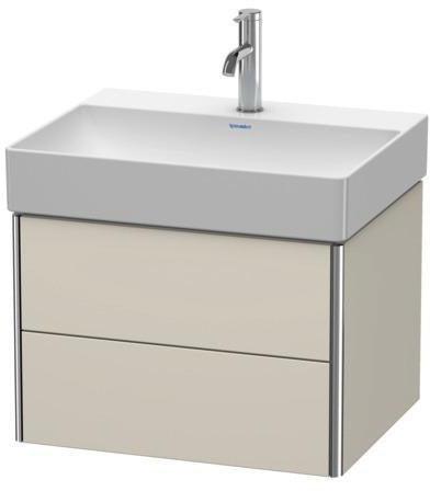 DURAVIT XSquare Waschtischunterbau 584 mm – Wandhängend mit Schubkasten und Siphonausschnitt