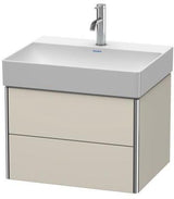DURAVIT XSquare Waschtischunterbau 584 mm – Wandhängend mit Schubkasten und Siphonausschnitt