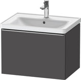 Duravit D-Neo Waschtischunterbau 634 mm betongrau matt mit Bronze-Griff und Soft-Close-Auszug