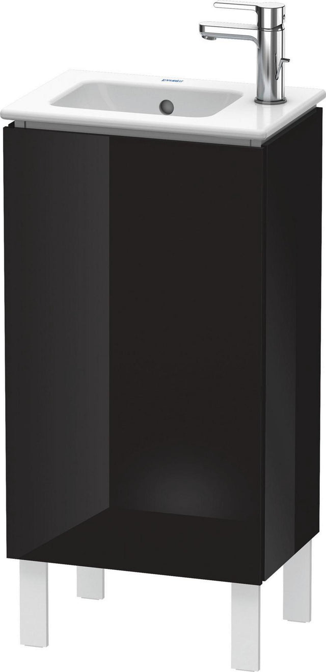 DURAVIT L-Cube Waschtischunterbau 294x420x704mm schwarz hochglanz, 1 Tür links, bodenstehend