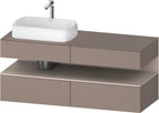 basalt matt / Nische taupe matt, mit Siphonausschnitt und Schürze / sonstige