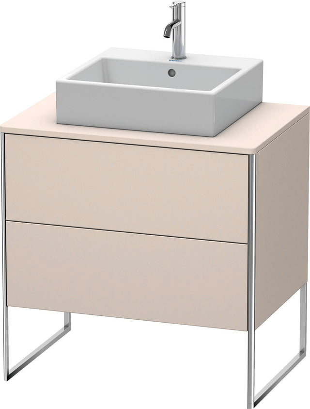 DURAVIT XSquare Konsolenwaschtischunterbau 800 mm Taupe Seidenmatt mit 2 Auszügen