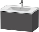 Duravit D-Neo Waschtischunterbau 784 mm Eiche Schwarz Matt mit 1 Auszug und Bronze-Griff