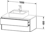 Duravit XSquare Waschtischunterbau 1000 mm – wandhängend, 2 Schubkästen, s-matt