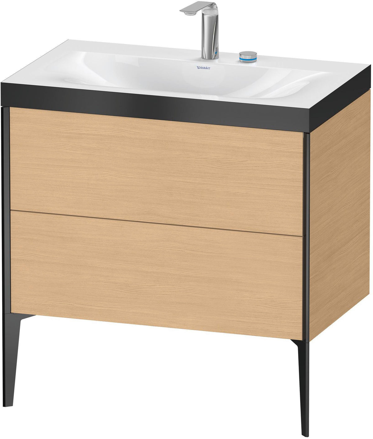 Duravit XViu c-bonded Waschtischset bodenstehend 800 mm mit 2 Auszügen, Push-Open und Soft-Close