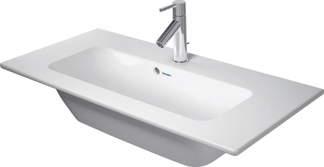 DURAVIT ME by Starck Möbelwaschtisch 830 mm Weiß Seidenmatt mit Überlauf und 1 Hahnloch