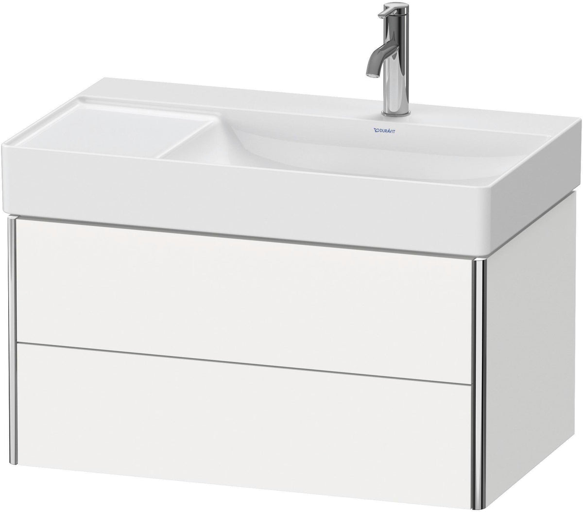 DURAVIT XSquare Waschtischunterbau wandhängend 784 mm mit 2 Schubkästen, weiß matt