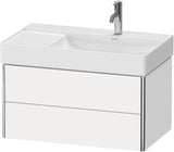 DURAVIT XSquare Waschtischunterbau wandhängend 784 mm mit 2 Schubkästen, weiß matt