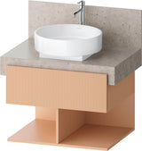 Duravit Balcoon Konsolenwaschtischunterbau 700 mm mit 2 offenen Fächern und Schubkasten in Elfenbein