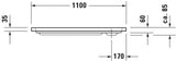 DURAVIT D-Code Duschwanne 1100x750x85 mm Weiß Sanitäracryl mit Antislip – Rechteckig