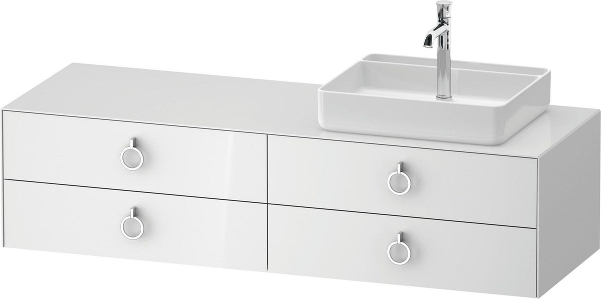 DURAVIT White Tulip Konsolenwaschtischunterbau 1600 mm mit 4 Schubkästen & LED-Innenbeleuchtung