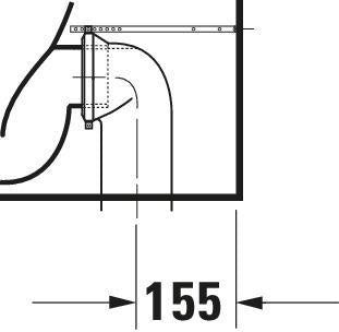 DURAVIT White Tulip Stand-WC 650 mm spülrandlos von Philippe Starck – Weiß