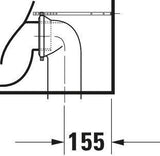 DURAVIT White Tulip Stand-WC 650 mm spülrandlos von Philippe Starck – Weiß