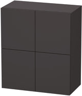 Duravit L-Cube Halbhochschrank 700 mm, 2 Türen, Taupe matt, Soft-Close, wandhängend