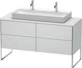 Duravit XSquare Waschtischunterbau 1400 mm mit integriertem Fußgestell, Becken rechts, für Vero Air und DuraSquare