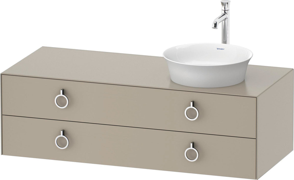 DURAVIT White Tulip Konsolenwaschtischunterbau wandhängend 1300 mm mit LED-Innenbeleuchtung und Soft-Close