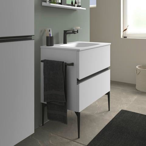 DURAVIT Sivida Möbelwaschtisch 620 mm DuroCast Plus Weiß Seidenmatt ohne Überlauf