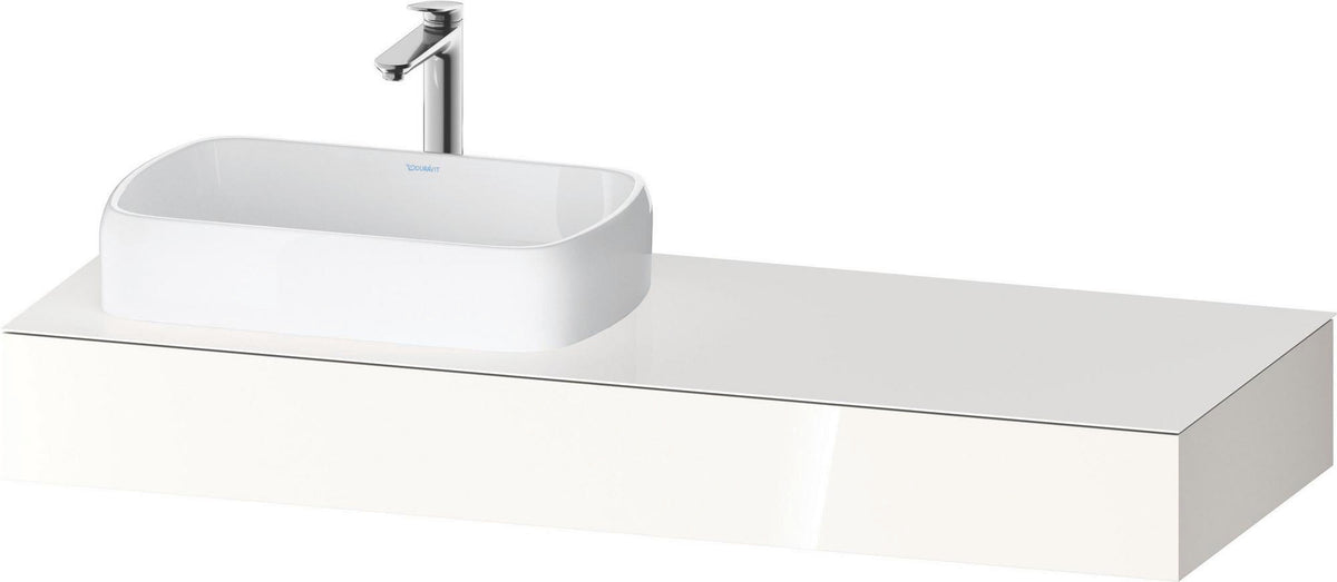 DURAVIT Qatego Konsole Studio F. A. Porsche 1400 mm wandhängend mit Ausschnitt links
