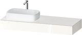DURAVIT Qatego Konsole Studio F. A. Porsche 1400 mm wandhängend mit Ausschnitt links
