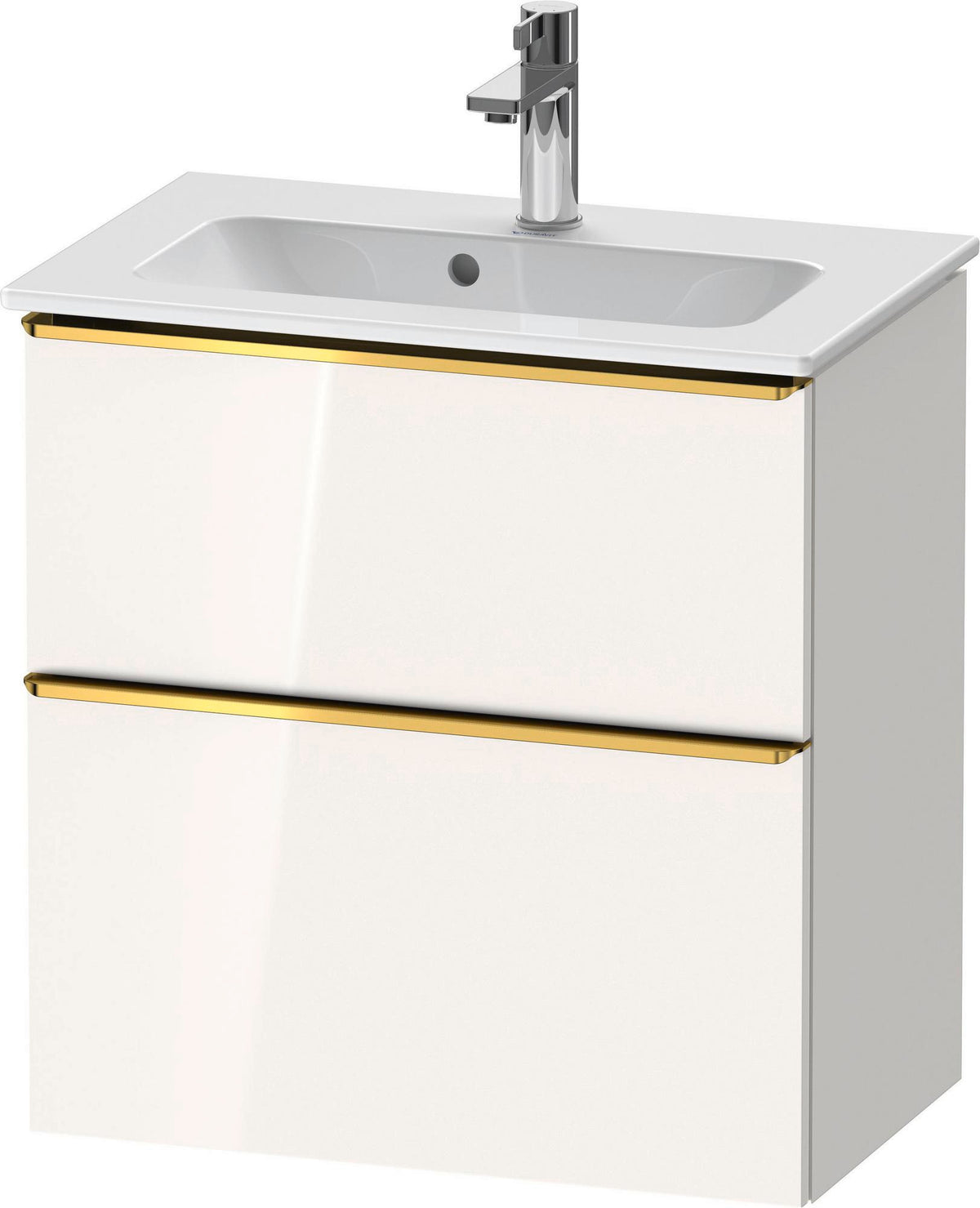 Duravit D-Neo Waschtischunterbau 610 mm betongrau matt mit Soft-Close und Bronze-Griff