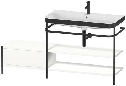 Duravit Waschtischset Happy D.2 Plus 1600x490mm Ein Hahnloch Taupe Supermatt