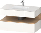 DURAVIT Qatego Einbauwaschtisch mit Konsolenwaschtischunterbau 1000 mm, 1 Auszug, antibakteriell