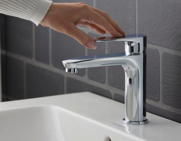 DURAVIT B.1 Einhebel-Waschtischmischer mit Zugstange, Chrom – 101 mm Ausladung