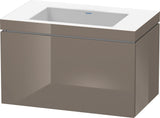 Duravit L-Cube c-bonded Waschtischset 800 mm Flannel Grey Hochglanz mit Vero Air Waschtisch