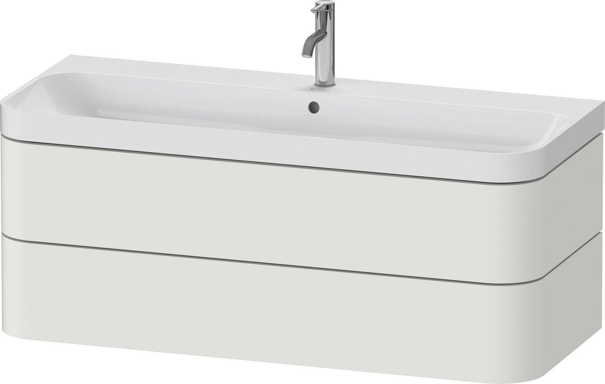 Duravit Happy D.2 Waschtischset 1175 mm wandhängend mit Tip-on Technik und Soft-Close
