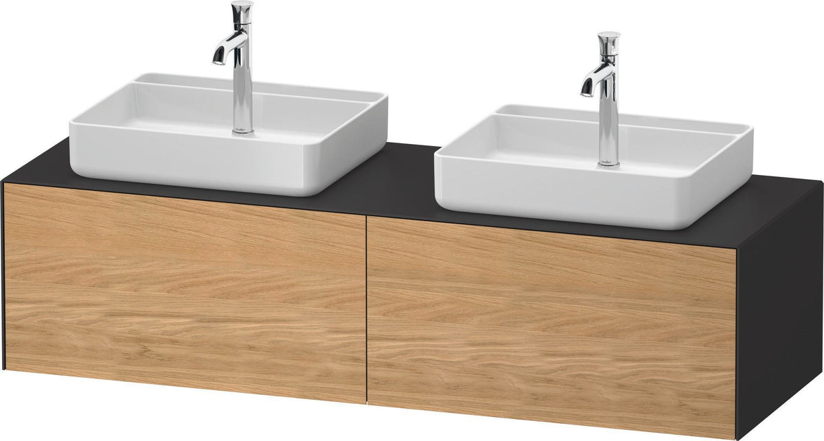 DURAVIT White Tulip Waschtischunterbau 1600 mm wandhängend, 2 Auszüge, weiß seidenmatt