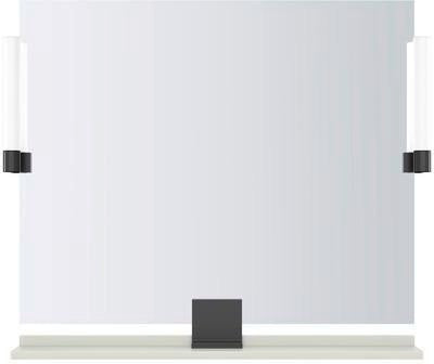 DURAVIT Sivida Spiegelablage 800x115x35mm Chrom/Weiß Matt – Montage unter Spiegel inkl. Befestigungsmaterial