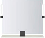 DURAVIT Sivida Spiegelablage 800x115x35mm Chrom/Weiß Matt – Montage unter Spiegel inkl. Befestigungsmaterial