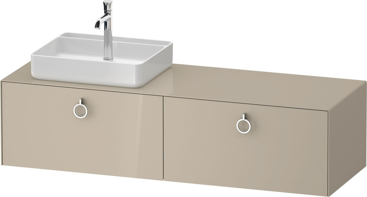 Duravit White Tulip Waschtischunterbau 1600 mm Nussbaum links von Philippe Starck